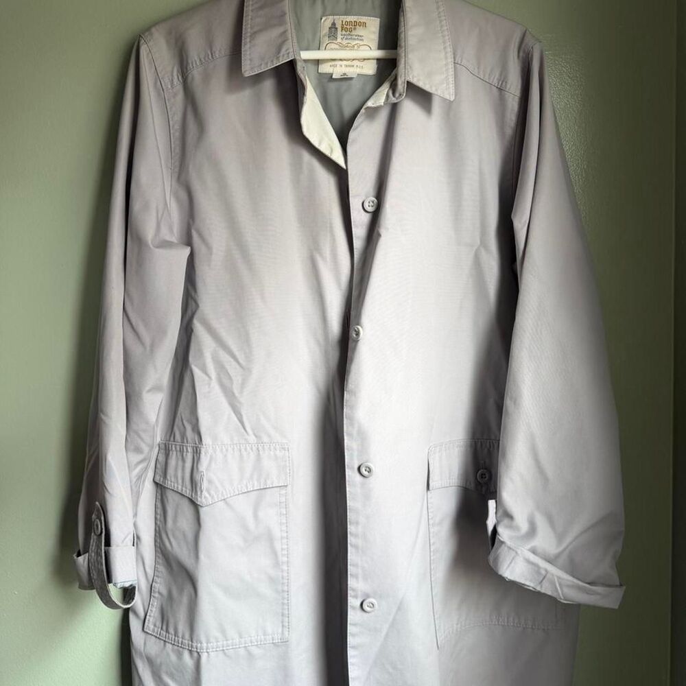 London-fog Women's Blue and Grey Coat